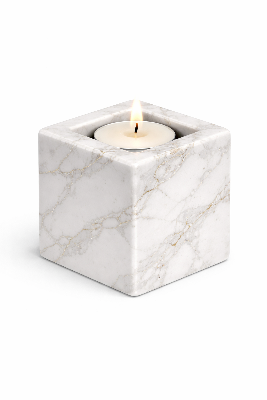 Porta candele in marmo